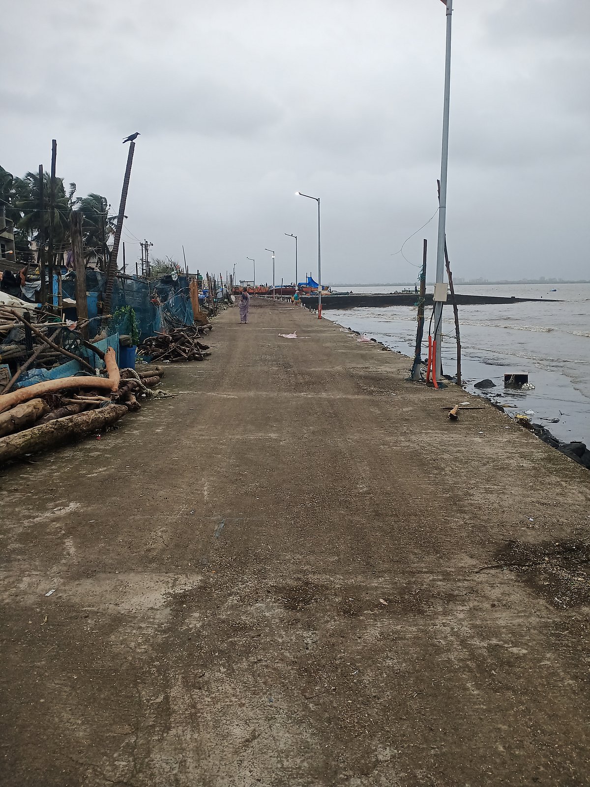 The beach cleaned by the volunteers 